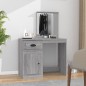 vidaXL Toeletta Specchio Grigio Sonoma 90x50x132,5cm Legno Multistrato vidaXL Toeletta Specchio Grigio Sonoma 90x50x132,5cm Legno Multistrato