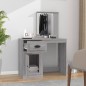 vidaXL Toeletta Specchio Grigio Sonoma 90x50x132,5cm Legno Multistrato vidaXL Toeletta Specchio Grigio Sonoma 90x50x132,5cm Legno Multistrato