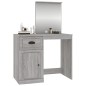 vidaXL Toeletta Specchio Grigio Sonoma 90x50x132,5cm Legno Multistrato vidaXL Toeletta Specchio Grigio Sonoma 90x50x132,5cm Legno Multistrato