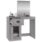 vidaXL Toeletta Specchio Grigio Sonoma 90x50x132,5cm Legno Multistrato vidaXL Toeletta Specchio Grigio Sonoma 90x50x132,5cm Legno Multistrato