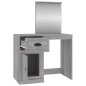 vidaXL Toeletta Specchio Grigio Sonoma 90x50x132,5cm Legno Multistrato vidaXL Toeletta Specchio Grigio Sonoma 90x50x132,5cm Legno Multistrato