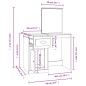 vidaXL Toeletta Specchio Grigio Sonoma 90x50x132,5cm Legno Multistrato vidaXL Toeletta Specchio Grigio Sonoma 90x50x132,5cm Legno Multistrato