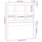 Testiera per Letto Bianca 95,5x4x100 cm Legno Massello di Pino Testiera per Letto Bianca 95,5x4x100 cm Legno Massello di Pino