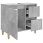 vidaXL Armadietto da Bagno Grigio Cemento 65x33x60cm Legno Multistrato vidaXL Armadietto da Bagno Grigio Cemento 65x33x60cm Legno Multistrato