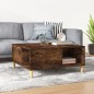 vidaXL Tavolino da Salotto Rovere Fumo 80x80x36,5 cm Legno Multistrato vidaXL Tavolino da Salotto Rovere Fumo 80x80x36,5 cm Legno Multistrato