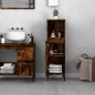 vidaXL Armadietto Bagno Rovere Fumo 30x30x100 cm in Legno Multistrato vidaXL Armadietto Bagno Rovere Fumo 30x30x100 cm in Legno Multistrato