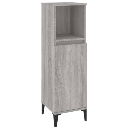 vidaXL Armadietto Bagno Grigio Sonoma 30x30x100cm in Legno Multistrato