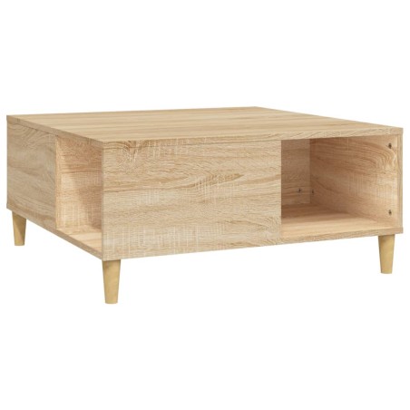 vidaXL Tavolino Salotto Rovere Sonoma 80x80x36,5 cm Legno Multistrato