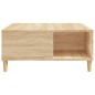 vidaXL Tavolino Salotto Rovere Sonoma 80x80x36,5 cm Legno Multistrato