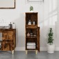 vidaXL Armadietto Bagno Rovere Fumo 30x30x100 cm in Legno Multistrato vidaXL Armadietto Bagno Rovere Fumo 30x30x100 cm in Legno Multistrato
