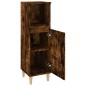 vidaXL Armadietto Bagno Rovere Fumo 30x30x100 cm in Legno Multistrato vidaXL Armadietto Bagno Rovere Fumo 30x30x100 cm in Legno Multistrato