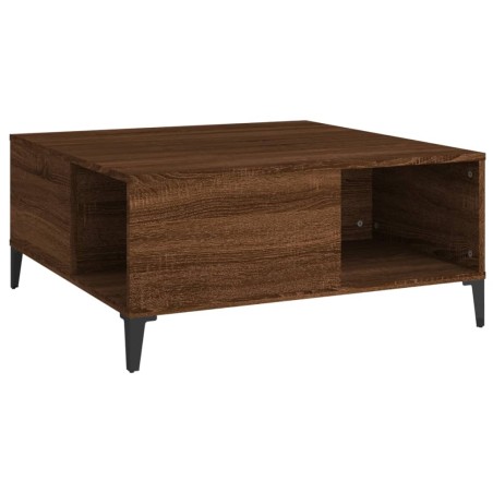 vidaXL Tavolino Salotto Rovere Marrone 80x80x36,5 cm Legno Multistrato