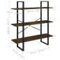 Libreria Rovere Fumo 100x30x105 cm in Legno Multistrato Libreria Rovere Fumo 100x30x105 cm in Legno Multistrato