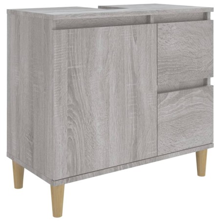 vidaXL Armadietto Bagno Grigio Sonoma 65x33x60 cm in Legno Multistrato