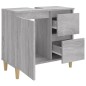 vidaXL Armadietto Bagno Grigio Sonoma 65x33x60 cm in Legno Multistrato vidaXL Armadietto Bagno Grigio Sonoma 65x33x60 cm in Legno Multistrato