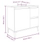 vidaXL Armadietto Bagno Rovere Fumo 65x33x60 cm in Legno Multistrato vidaXL Armadietto Bagno Rovere Fumo 65x33x60 cm in Legno Multistrato