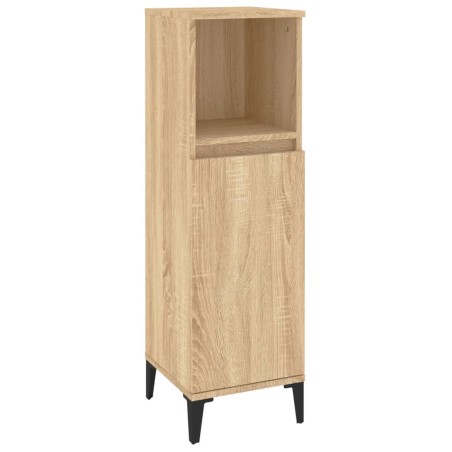 vidaXL Armadietto da Bagno Rovere Sonoma 30x30x100cm Legno Multistrato