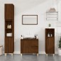 vidaXL Armadietto Bagno Rovere Marrone 30x30x190cm Legno Multistrato vidaXL Armadietto Bagno Rovere Marrone 30x30x190cm Legno Multistrato