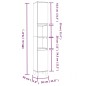 vidaXL Armadietto Bagno Rovere Marrone 30x30x190cm Legno Multistrato vidaXL Armadietto Bagno Rovere Marrone 30x30x190cm Legno Multistrato