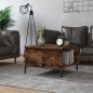vidaXL Tavolino da Salotto Rovere Fumo 55x55x36,5 cm Legno Multistrato vidaXL Tavolino da Salotto Rovere Fumo 55x55x36,5 cm Legno Multistrato