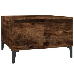 vidaXL Tavolino da Salotto Rovere Fumo 55x55x36,5 cm Legno Multistrato