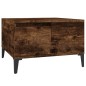 vidaXL Tavolino da Salotto Rovere Fumo 55x55x36,5 cm Legno Multistrato vidaXL Tavolino da Salotto Rovere Fumo 55x55x36,5 cm Legno Multistrato