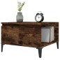 vidaXL Tavolino da Salotto Rovere Fumo 55x55x36,5 cm Legno Multistrato vidaXL Tavolino da Salotto Rovere Fumo 55x55x36,5 cm Legno Multistrato