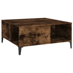 vidaXL Tavolino da Salotto Rovere Fumo 80x80x36,5 cm Legno Multistrato