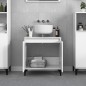 vidaXL Mobile Lavabo Bianco 58x33x60 cm in Legno Multistrato