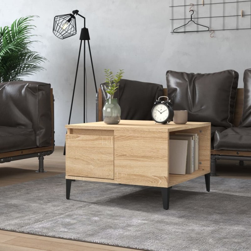 vidaXL Tavolino Salotto Rovere Sonoma 55x55x36,5 cm Legno Multistrato vidaXL Tavolino Salotto Rovere Sonoma 55x55x36,5 cm Legno Multistrato