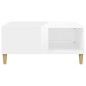 vidaXL Tavolino Salotto Bianco Lucido 80x80x36,5 cm Legno Multistrato vidaXL Tavolino Salotto Bianco Lucido 80x80x36,5 cm Legno Multistrato