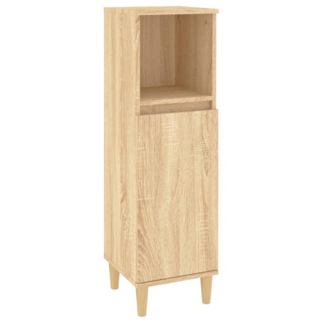 vidaXL Armadietto da Bagno Rovere Sonoma 30x30x100cm Legno Multistrato