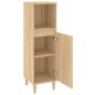 vidaXL Armadietto da Bagno Rovere Sonoma 30x30x100cm Legno Multistrato vidaXL Armadietto da Bagno Rovere Sonoma 30x30x100cm Legno Multistrato