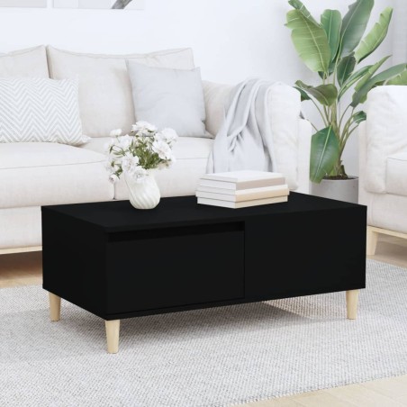 vidaXL Tavolino da Salotto Nero 90x50x36,5 cm in Legno Multistrato