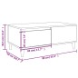 vidaXL Tavolino da Salotto Nero 90x50x36,5 cm in Legno Multistrato