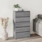 vidaXL Cassettiera Grigio Sonoma 60x36x103 cm in Legno Multistrato vidaXL Cassettiera Grigio Sonoma 60x36x103 cm in Legno Multistrato