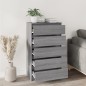 vidaXL Cassettiera Grigio Sonoma 60x36x103 cm in Legno Multistrato vidaXL Cassettiera Grigio Sonoma 60x36x103 cm in Legno Multistrato