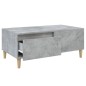 vidaXL Tavolino Salotto Grigio Cemento 90x50x36,5 cm Legno Multistrato