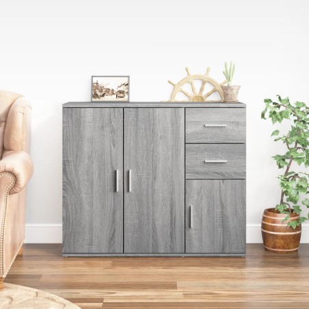 vidaXL Credenza Grigio Sonoma 91x29,5x75 cm in Legno Multistrato
