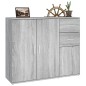 vidaXL Credenza Grigio Sonoma 91x29,5x75 cm in Legno Multistrato vidaXL Credenza Grigio Sonoma 91x29,5x75 cm in Legno Multistrato