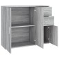 vidaXL Credenza Grigio Sonoma 91x29,5x75 cm in Legno Multistrato vidaXL Credenza Grigio Sonoma 91x29,5x75 cm in Legno Multistrato
