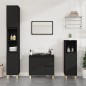vidaXL Armadietto da Bagno Nero 30x30x100 cm in Legno Multistrato vidaXL Armadietto da Bagno Nero 30x30x100 cm in Legno Multistrato