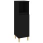vidaXL Armadietto da Bagno Nero 30x30x100 cm in Legno Multistrato vidaXL Armadietto da Bagno Nero 30x30x100 cm in Legno Multistrato