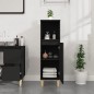 vidaXL Armadietto da Bagno Nero 30x30x100 cm in Legno Multistrato vidaXL Armadietto da Bagno Nero 30x30x100 cm in Legno Multistrato