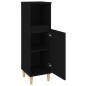 vidaXL Armadietto da Bagno Nero 30x30x100 cm in Legno Multistrato vidaXL Armadietto da Bagno Nero 30x30x100 cm in Legno Multistrato