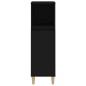 vidaXL Armadietto da Bagno Nero 30x30x100 cm in Legno Multistrato vidaXL Armadietto da Bagno Nero 30x30x100 cm in Legno Multistrato