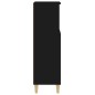 vidaXL Armadietto da Bagno Nero 30x30x100 cm in Legno Multistrato vidaXL Armadietto da Bagno Nero 30x30x100 cm in Legno Multistrato
