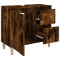 vidaXL Armadietto Bagno Rovere Fumo 65x33x60 cm in Legno Multistrato vidaXL Armadietto Bagno Rovere Fumo 65x33x60 cm in Legno Multistrato