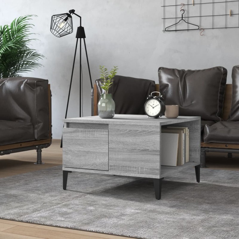 vidaXL Tavolino Salotto Grigio Sonoma 55x55x36,5 cm Legno Multistrato vidaXL Tavolino Salotto Grigio Sonoma 55x55x36,5 cm Legno Multistrato