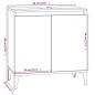vidaXL Mobile Lavabo Rovere Sonoma 58x33x60 cm in Legno Multistrato